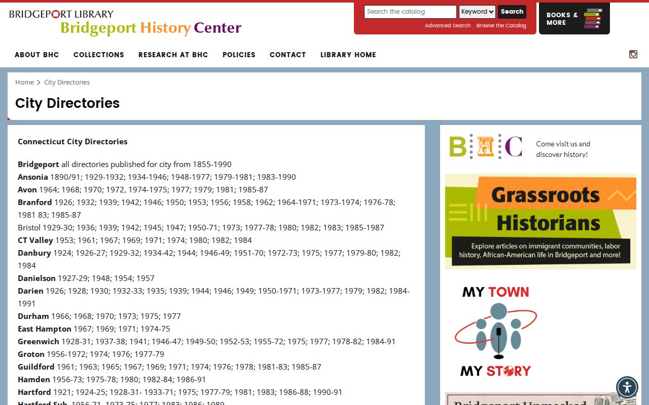 Newtown city directory holdings at Bridgeport Public Library