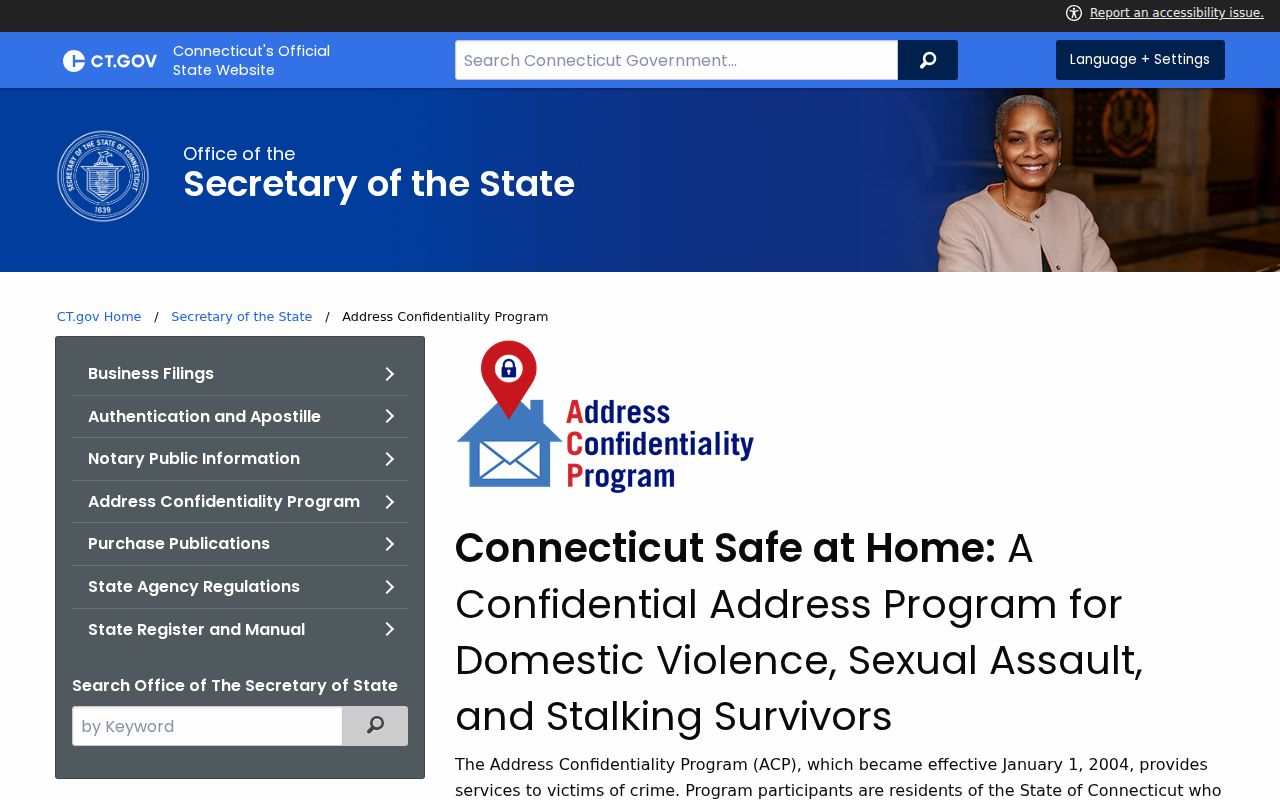 Newtown residents directory Safe at Home address confidentiality reference