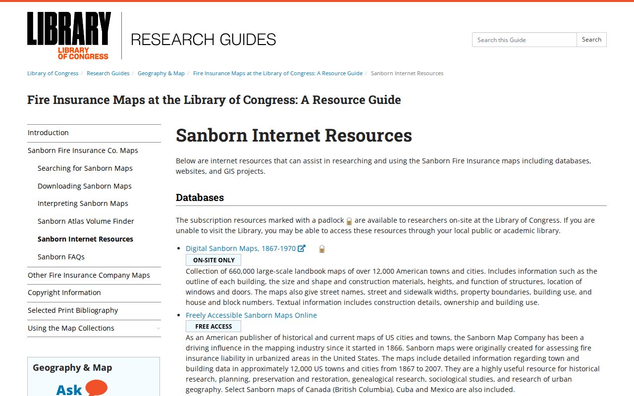 Newtown previous residents Sanborn map research guide